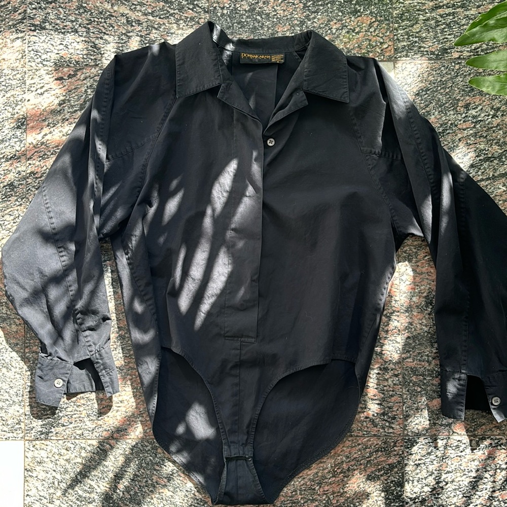 Donna Karan Button Up Bodysuit